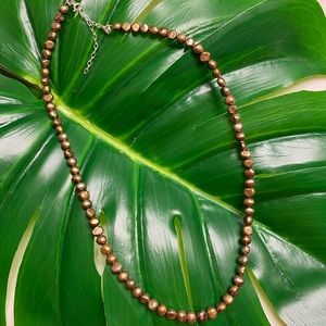 Bronze Pearl Necklace 20”